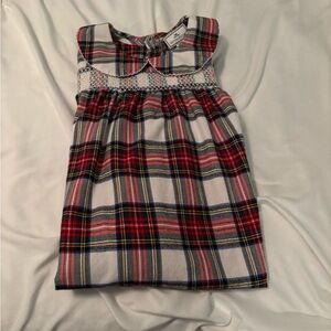 Cozy Plaid Kids Nightgown with Peter Pan Collar